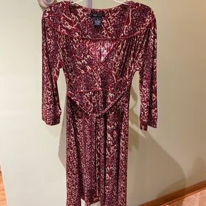 BCBG Max Azria red snake print dress